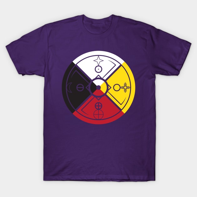 medicine wheel sacred hoop T-Shirt by somatosis